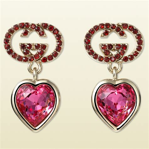 gucci heart shaped earrings